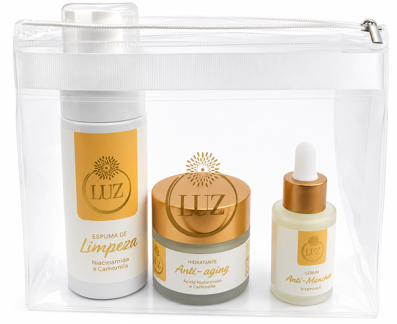 Kit Luz – Sérum anti-manchas, creme anti-aging e espuma de limpeza - Image 3